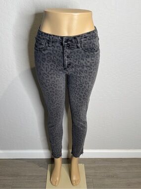 Joe's Jeans Gray Leopard Skinny Jeans Sz 28